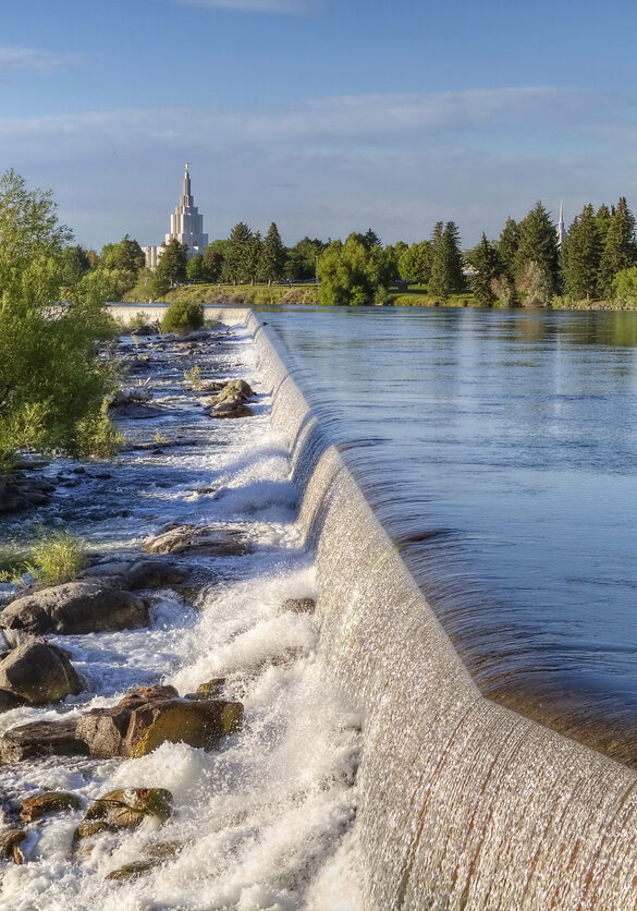 Snake River at Idaho Falls, Idaho.